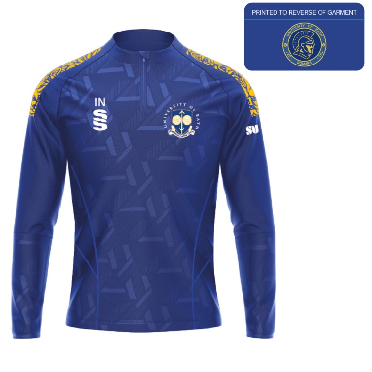 University of Bath - Baseball - Impact 1/4 Zip Performance Top - Royal - Men's Fit