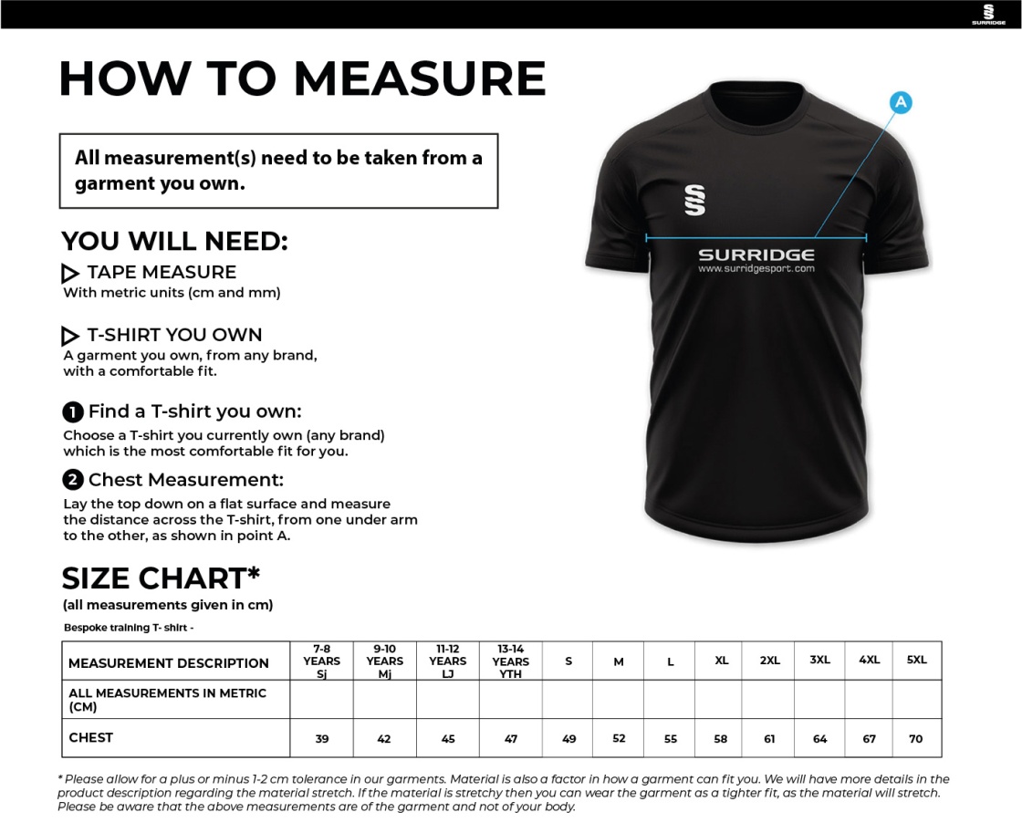University of Bath - IMPACT T-SHIRT-Navy - Men's Fit - Size Guide