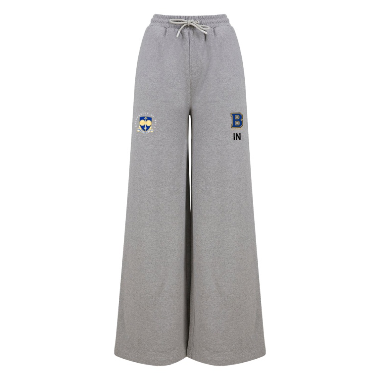 University of Bath - Lacrosse Wide Leg Joggers - Gray - Women's Fit