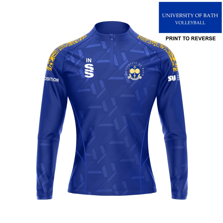 University of Bath - Impact 1/4 Zip Performance Top - Royal - Women's Fit volleyball