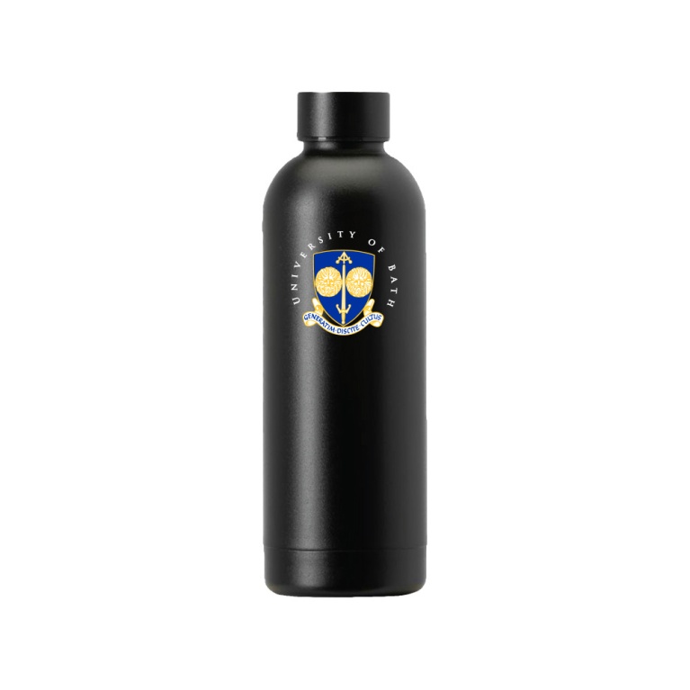 University of Bath - Stainless Steel Bottle - Black - 500ML