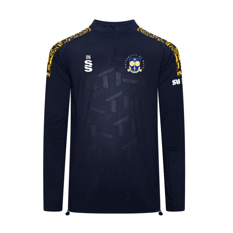 University of Bath - Impact 1/4 Zip Performance Top - Navy - Men's Fit