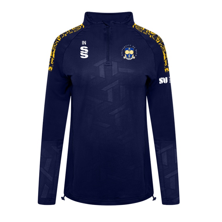 University of Bath - Impact 1/4 Zip Performance Top - Navy - Women's Fit