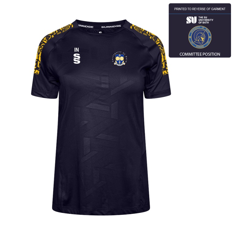 University of Bath - Baseball - IMPACT T-SHIRT-Navy - Women's Fit