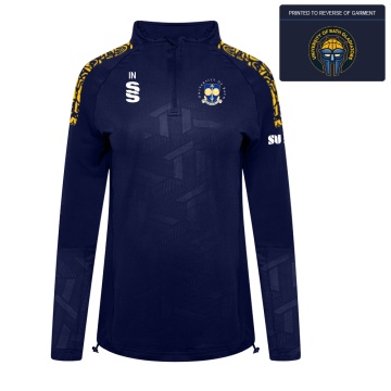 University of Bath - Basketball - Impact 1/4 Zip Performance Top - Navy - Women's Fit