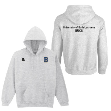 University of Bath - Lacrosse - Heavy Blend Hoody Sweatshirt - Ash - Unisex Fit