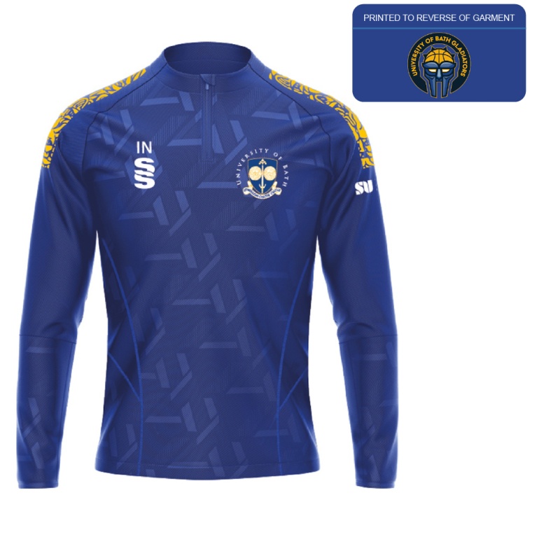 University of Bath - Basketball - Impact 1/4 Zip Performance Top - Royal - Women's Fit