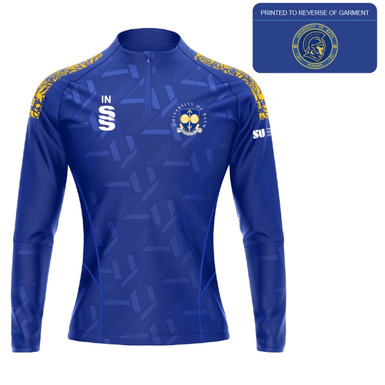 University of Bath - Baseball - Impact 1/4 Zip Performance Top - Royal - Women's Fit