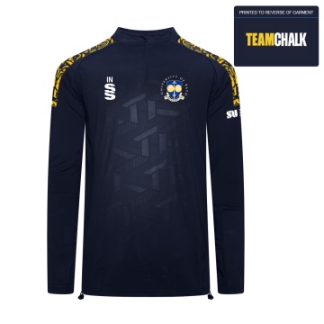 University of Bath - Weightlifting & Powerlifting - Impact 1/4 Zip Performance Top - Navy - Men's Fit