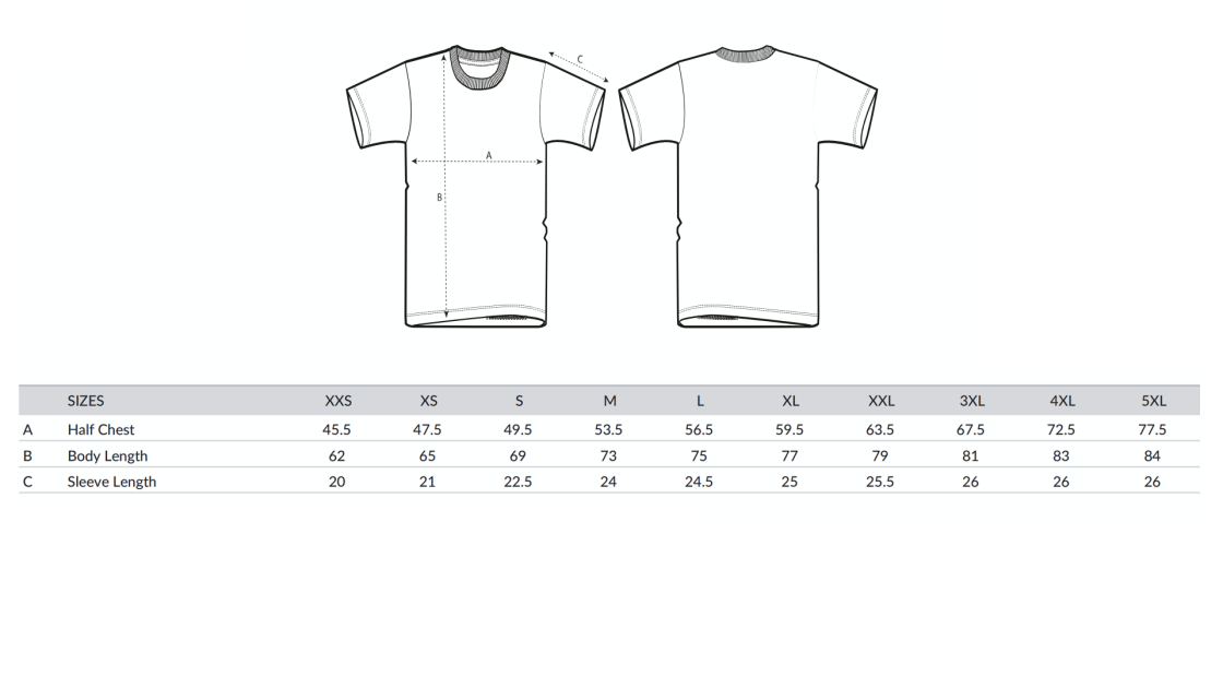 BUMC 23/24 Graphic T-Shirt  - Unisex - Royal - Size Guide
