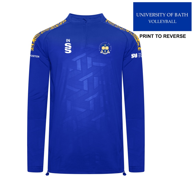 University of Bath - Impact 1/4 Zip Performance Top - Royal - Men's Fit Volleyball