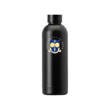 University of Bath - Stainless Steel Bottle - Black - 500ML