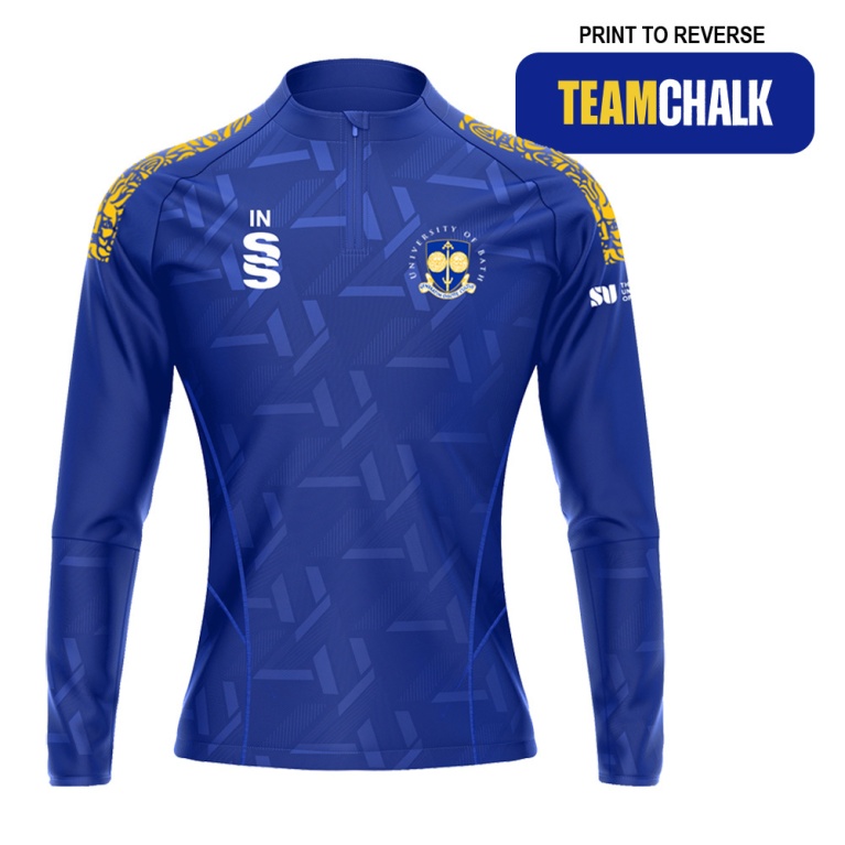 University of Bath - Weightlifting & Powerlifting - Impact 1/4 Zip Performance Top - Royal - Men's Fit