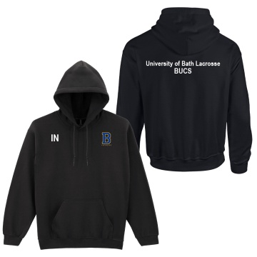 University of Bath - Lacrosse - Heavy Blend Hoody Sweatshirt - Black - Unisex Fit