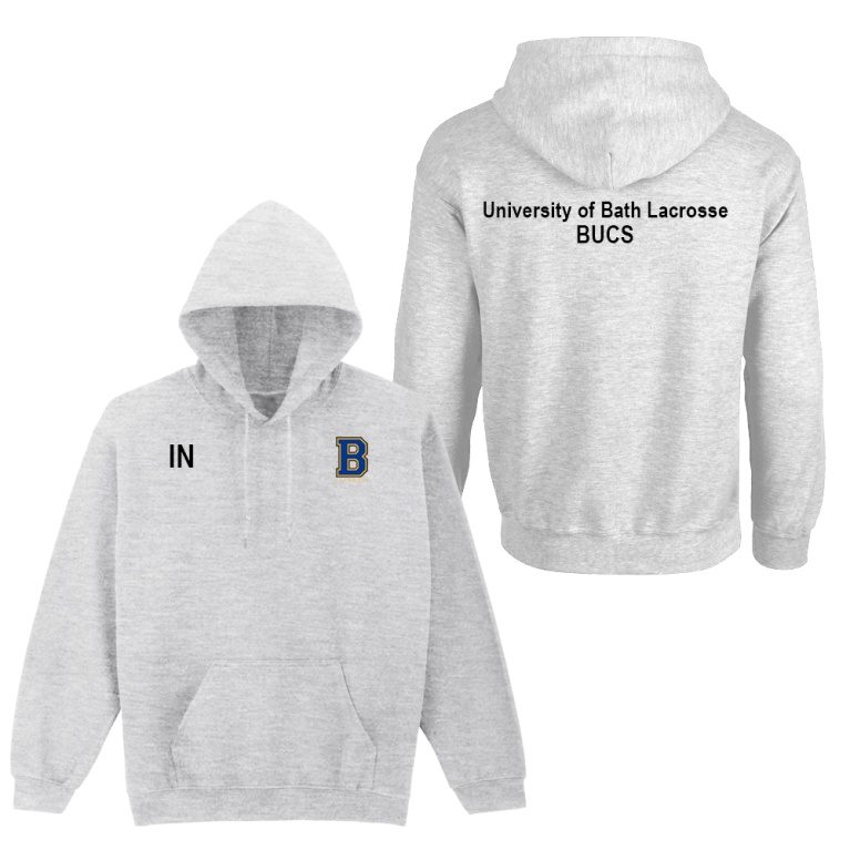 University of Bath - Lacrosse - Heavy Blend Hoody Sweatshirt - Ash - Unisex Fit
