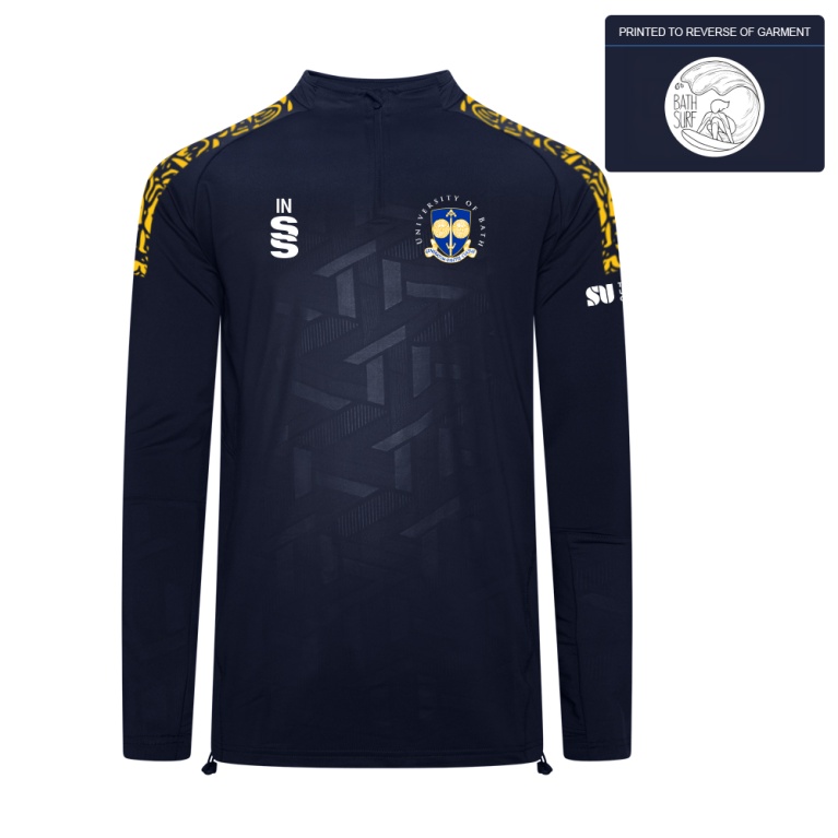 University of Bath - Surf - Impact 1/4 Zip Performance Top - navy  - Men's Fit