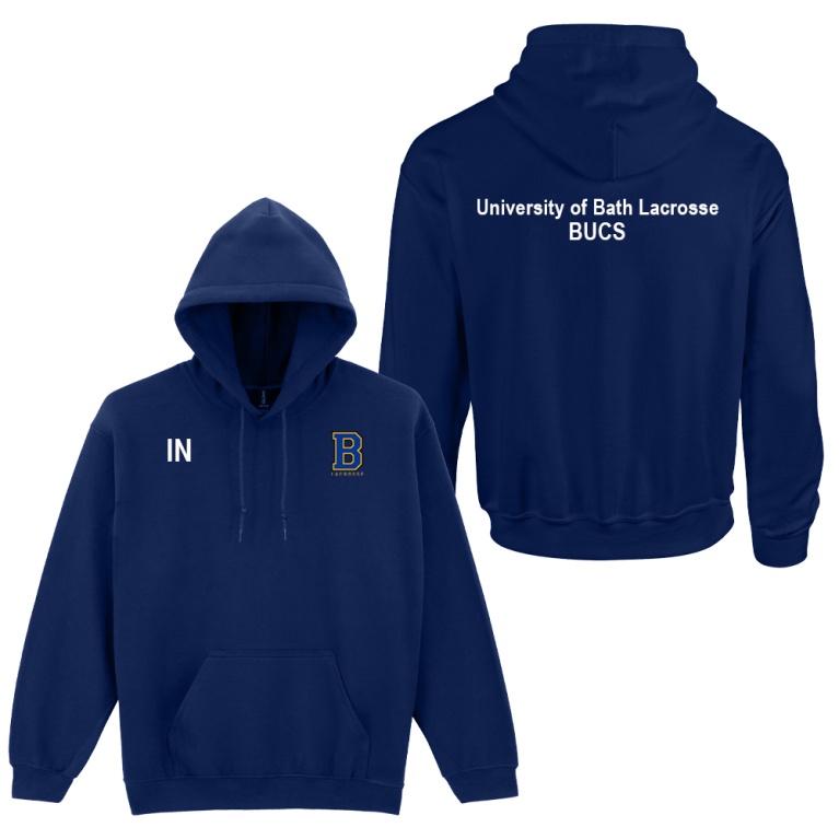 University of Bath - Lacrosse - Heavy Blend Hoody Sweatshirt - Navy - Unisex Fit
